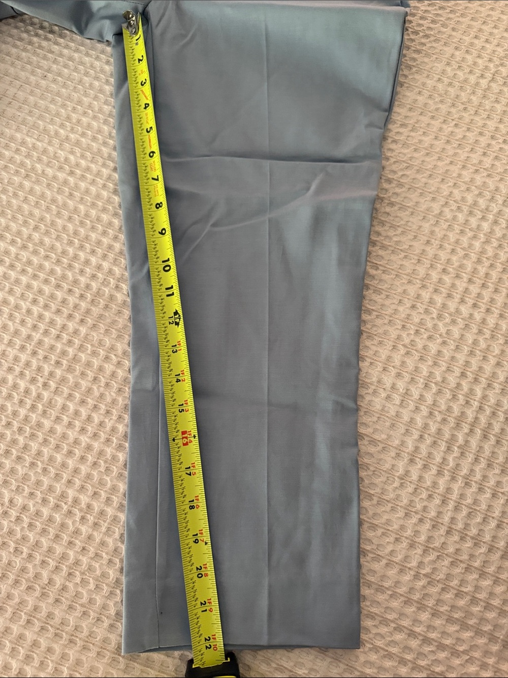 Women's Light Blue Cropped Dress Pants - Picture 5 of 6